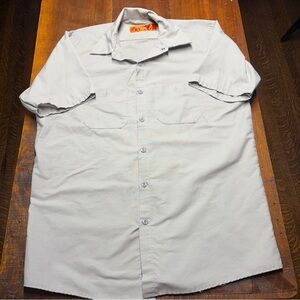 Red Kap Work Wear, Short Sleeve, Button Front, Men's Size